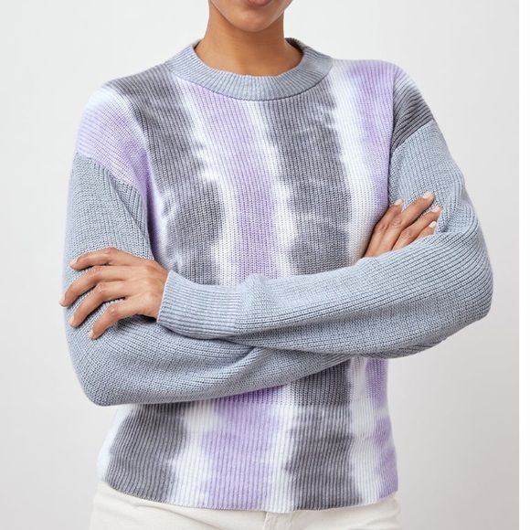 Rails NWT Karis Cashmere & Cotton Pullover Tie-Dyed Rib Knit Sweater - Picture 3 of 16